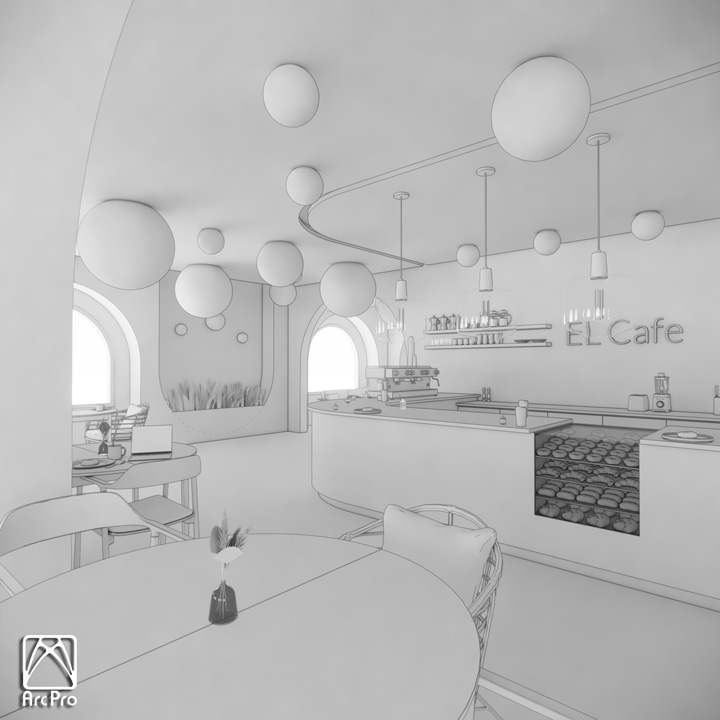 پروژه مدلسازی کافه با رویت (Cafe 02)