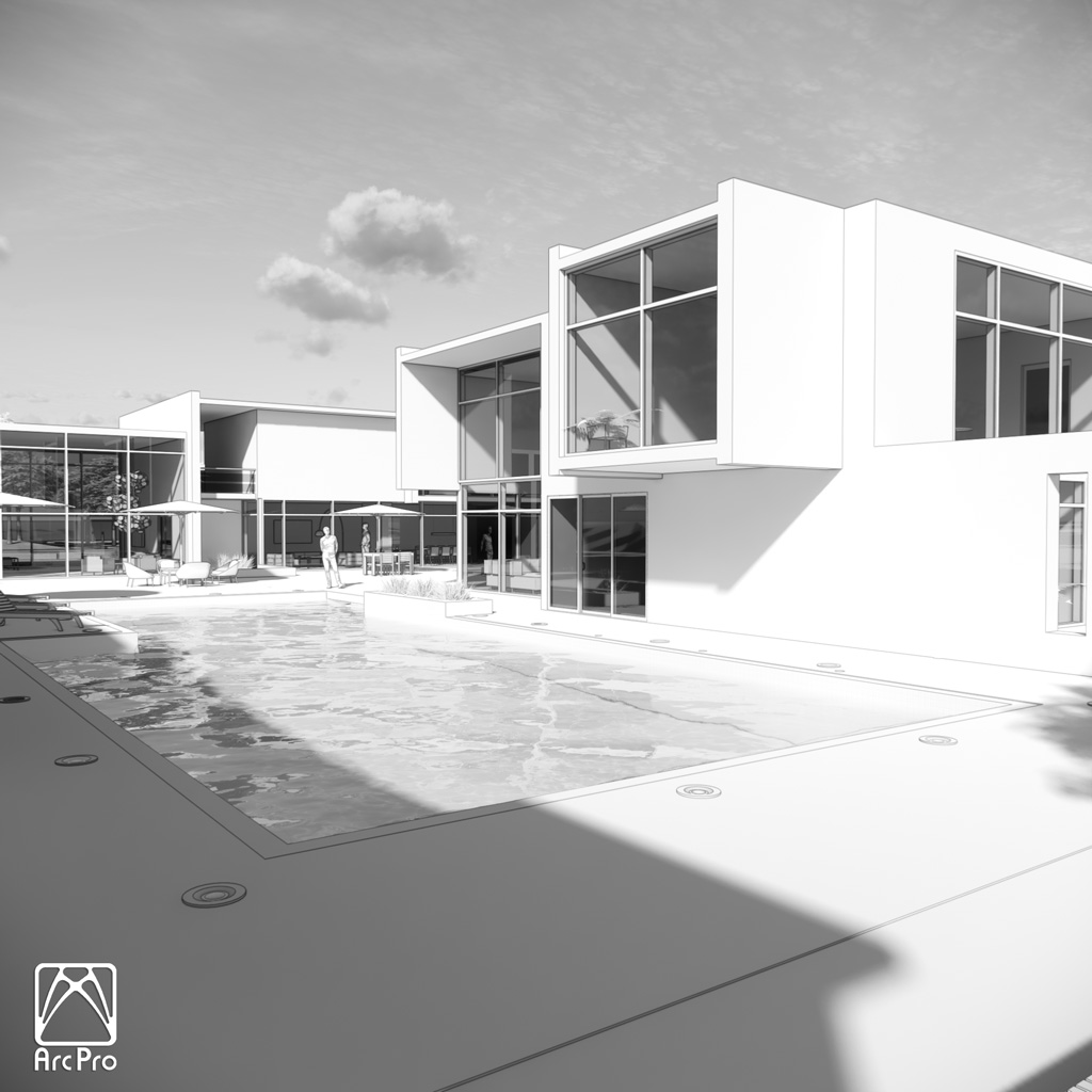 پروژه مدلسازی ویلا مدرن اینسکیپ با رویت (Enscape Modern Residence)